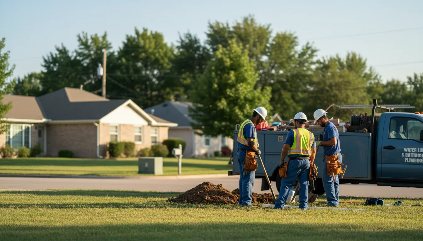 Residential water line and bathroom plumbing service in Washington, MO
